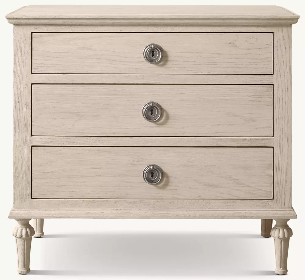 Rattan & Wood Closed Nightstand