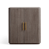 Modern White Oak Wine Cabinet