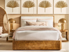 Luxury Round Tree Bark Bedside Table