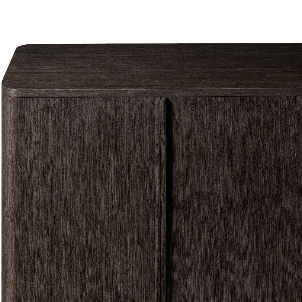 Plain Wood Double - door Cabinet 