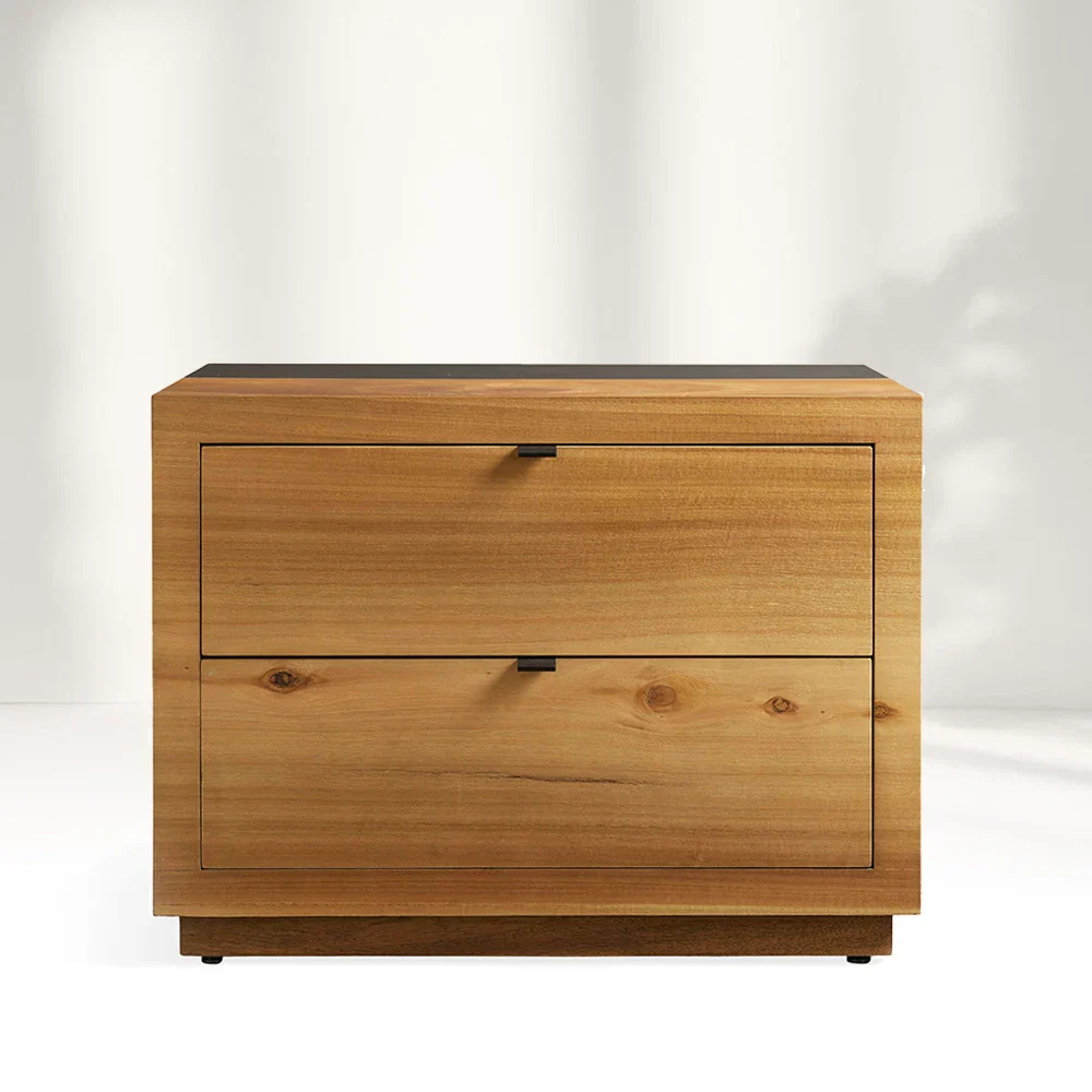 Twin - drawer Modern Bedside Cabinet