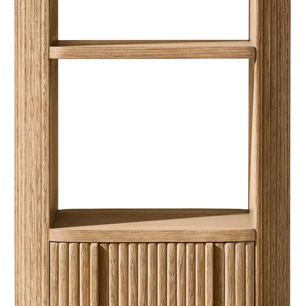 Natural Grain Light Wood single Storage Shelf