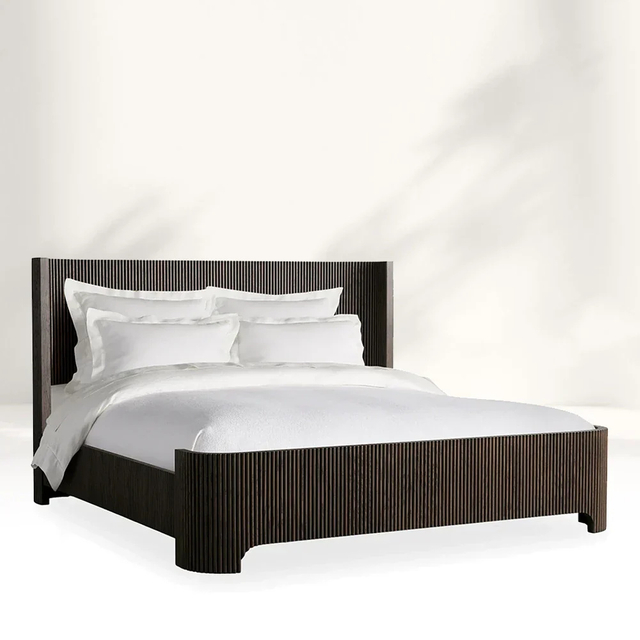 Finnley Grooved Ebony Bed 