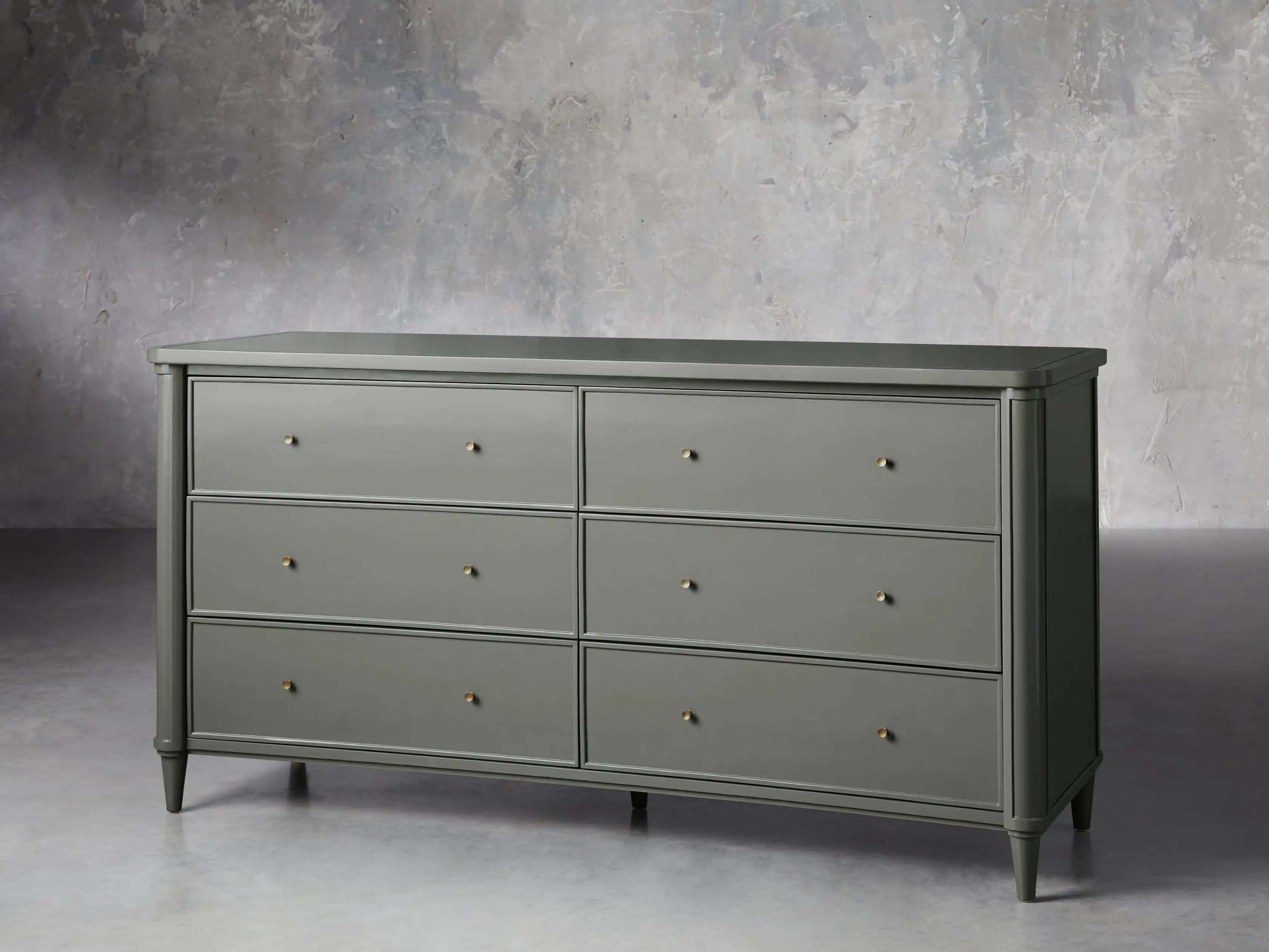 Wide Six-Drawer Dresser
