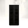 Two - door Glass - enclosed Wooden Display Shelf