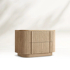 Vertical - striped Curved Nightstand