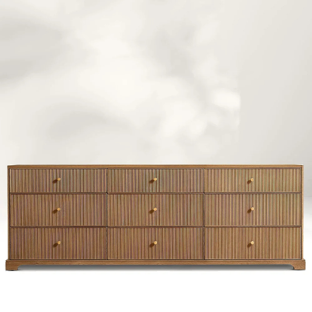  Vertical - striped 9-Drawer Dresser 