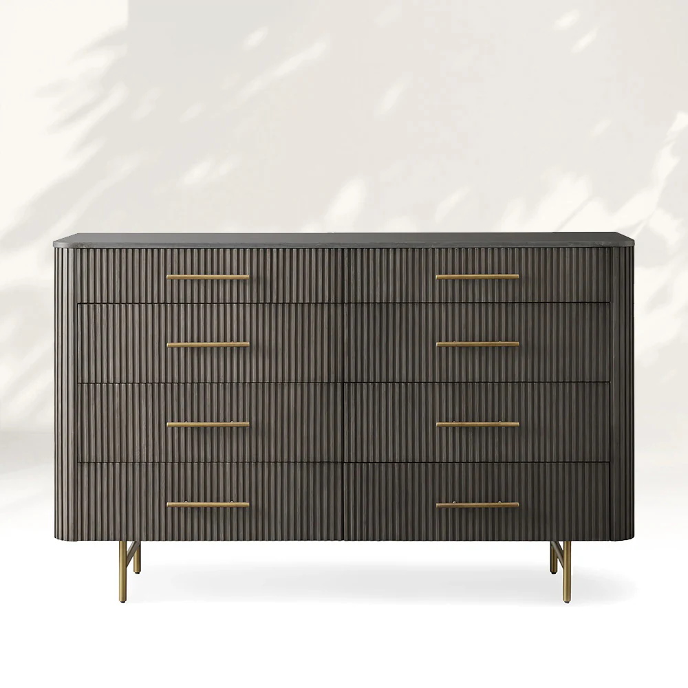 Oak Dresser with Chest of Drawers
