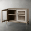  Two Door Cabinet with Glass Doors