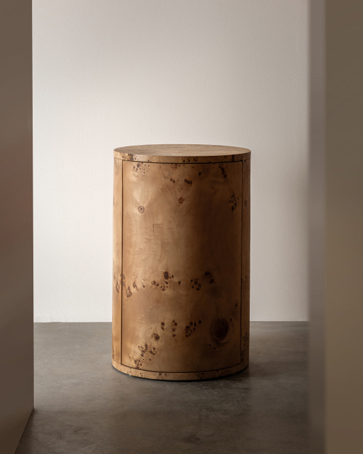 Vernier Round Side Table Natural