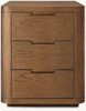 Solid Wood Rounded-edge Nightstand