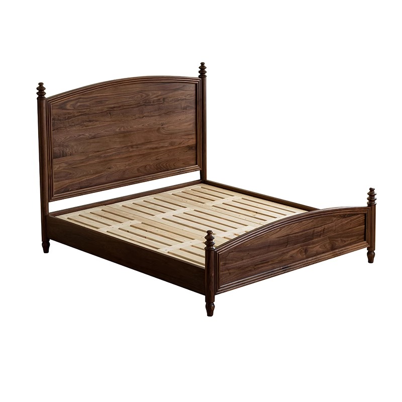 Black Walnut Solid Wood Bed