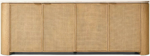 Woven Panel 4-Door Sideboard