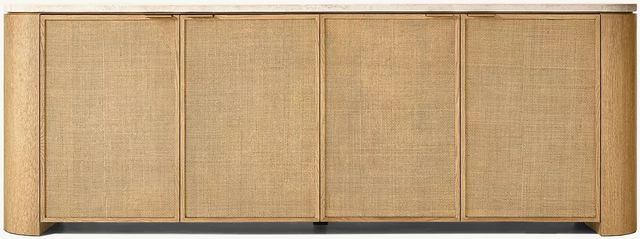 Woven Panel 4-Door Sideboard