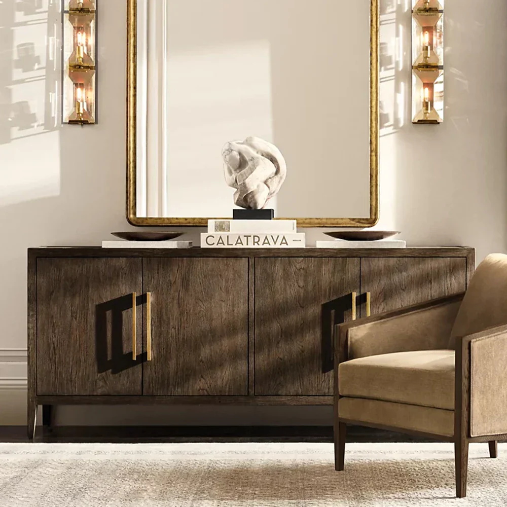 Modern Minimalist Solid Wood Sideboard