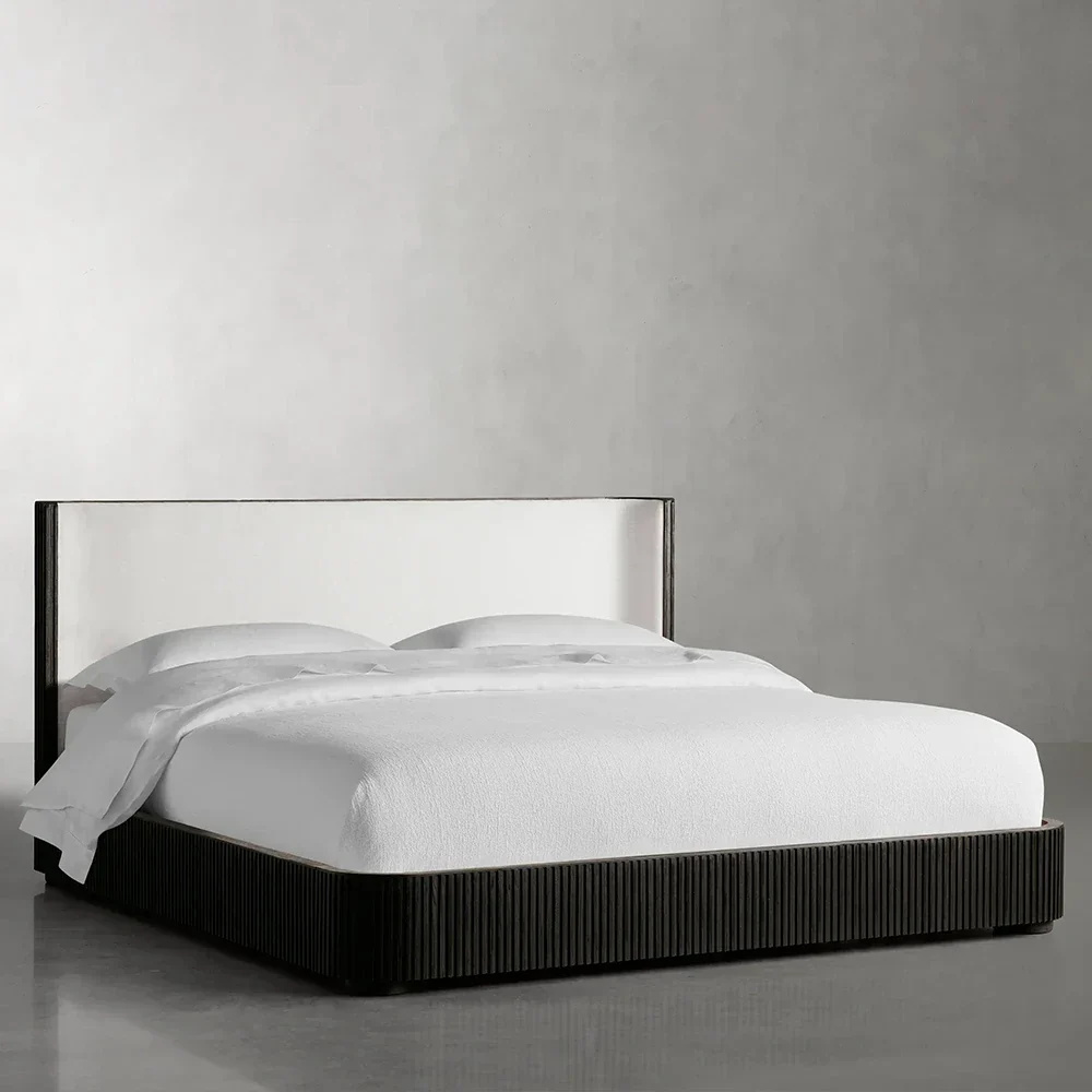 Bedroom Solid Wood Double Queen Bed Customization