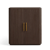 Modern White Oak Wine Cabinet