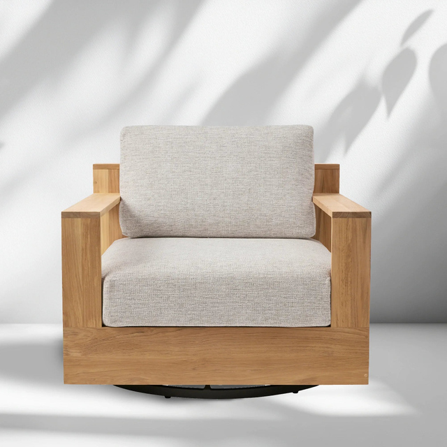 Outdoor Teak Swivel Chair
