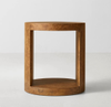 Luxury Round Tree Bark Bedside Table