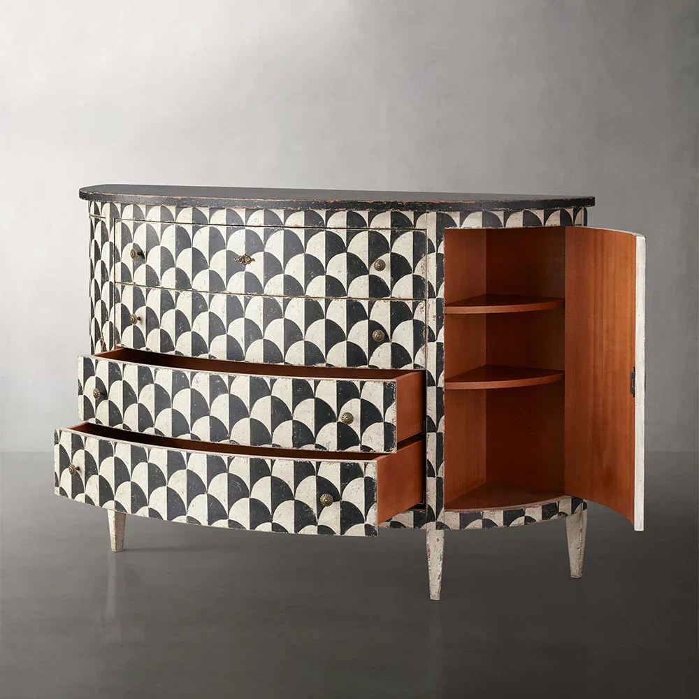 Geometric - motif Retro Cabinet