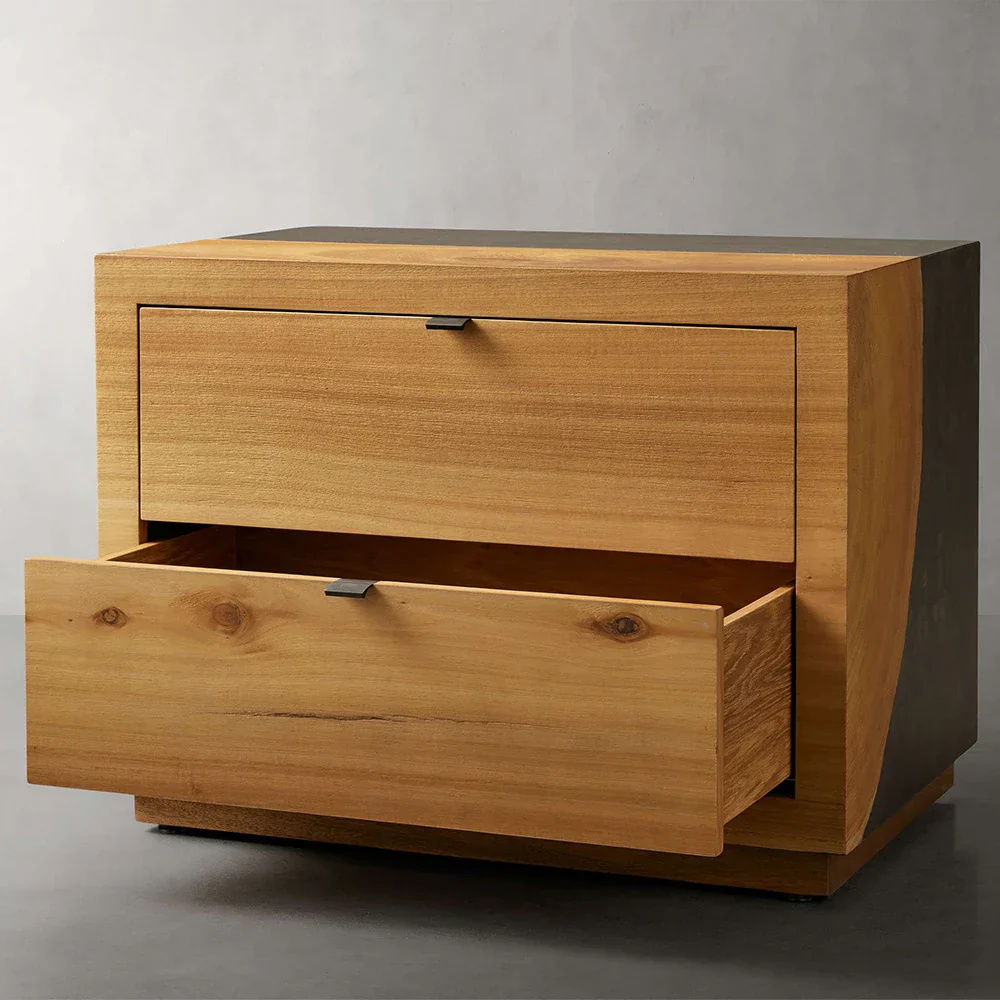 Twin - drawer Modern Bedside Cabinet
