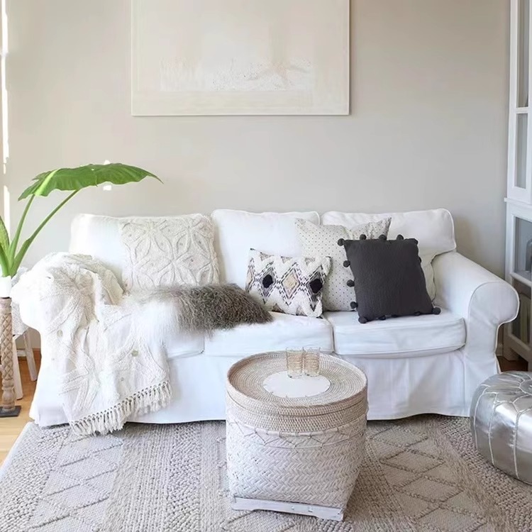 Removable And Washable White Sofa