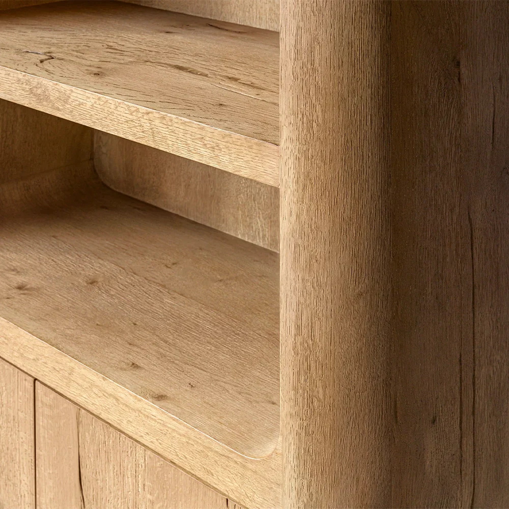 Natural - inspired Wooden Storage Shelf