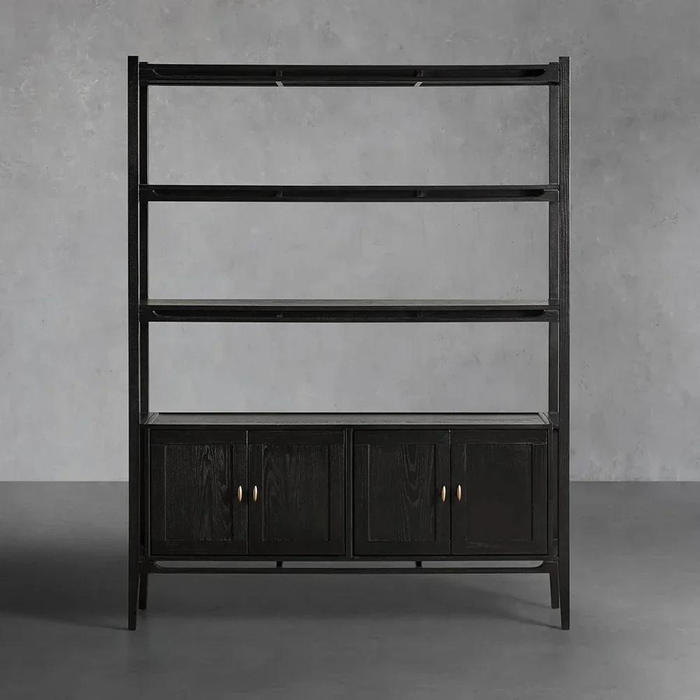 Contemporary - minimalist Black Storage Shelving