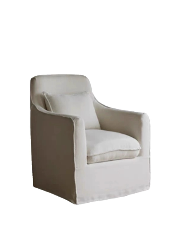 Linen single sofa