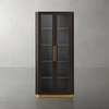 Modern - Luxury Dark Wood Grooved Display Cabinet