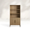 Contemporary Rustic Wood Bookcase