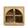 Low - profile Black Glass - front Cabinet