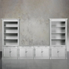 Modular Media Console with Double Bookcases