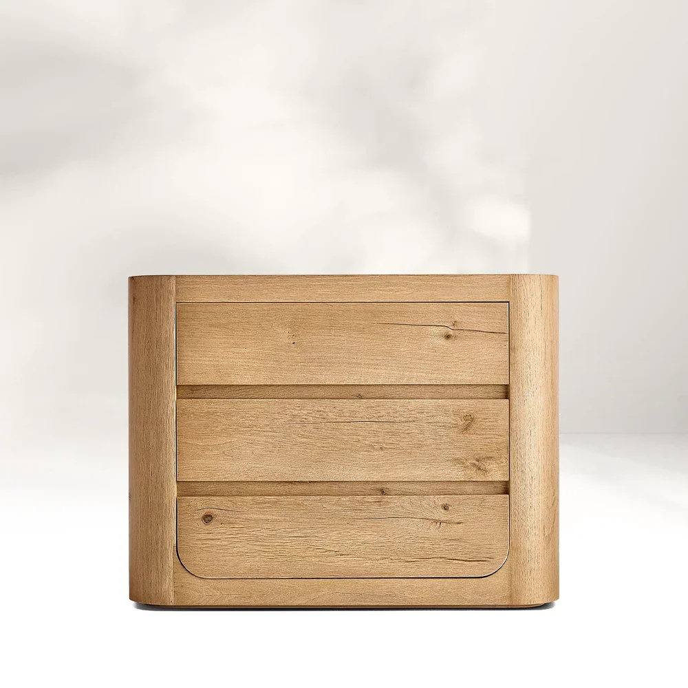 Three - Drawer Wooden Storage Cabinet