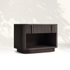 Vertical - striped Open - shelf Nightstand