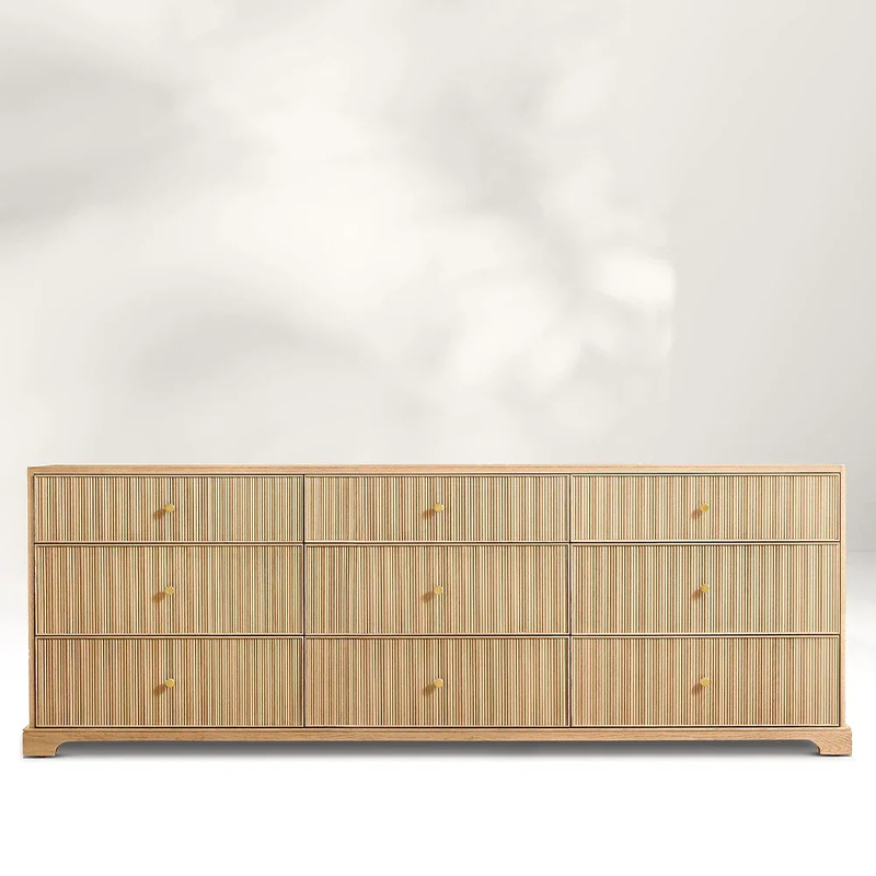  Vertical - striped 9-Drawer Dresser 