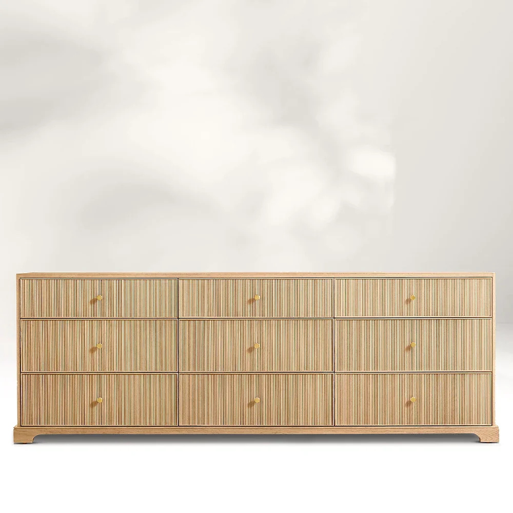 Vertical - striped 9-Drawer Dresser 