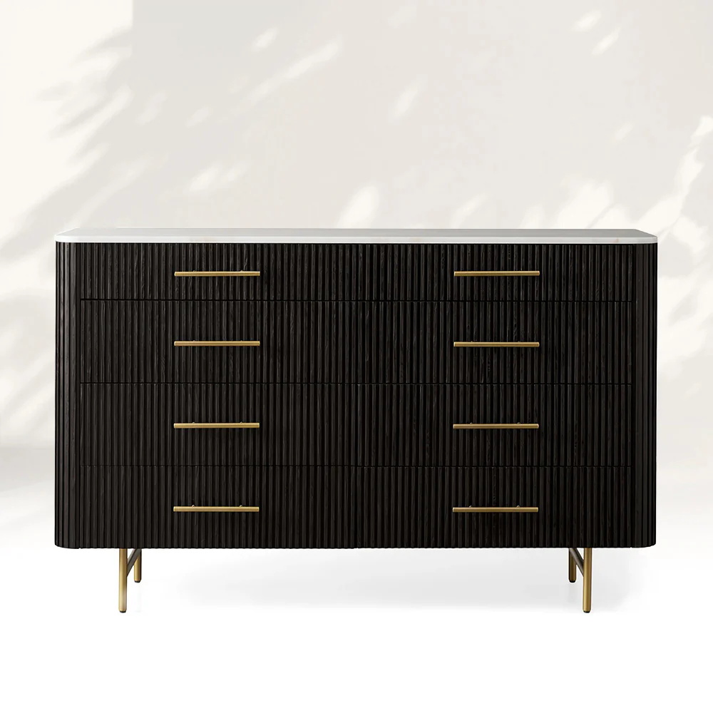 Oak Dresser with Chest of Drawers