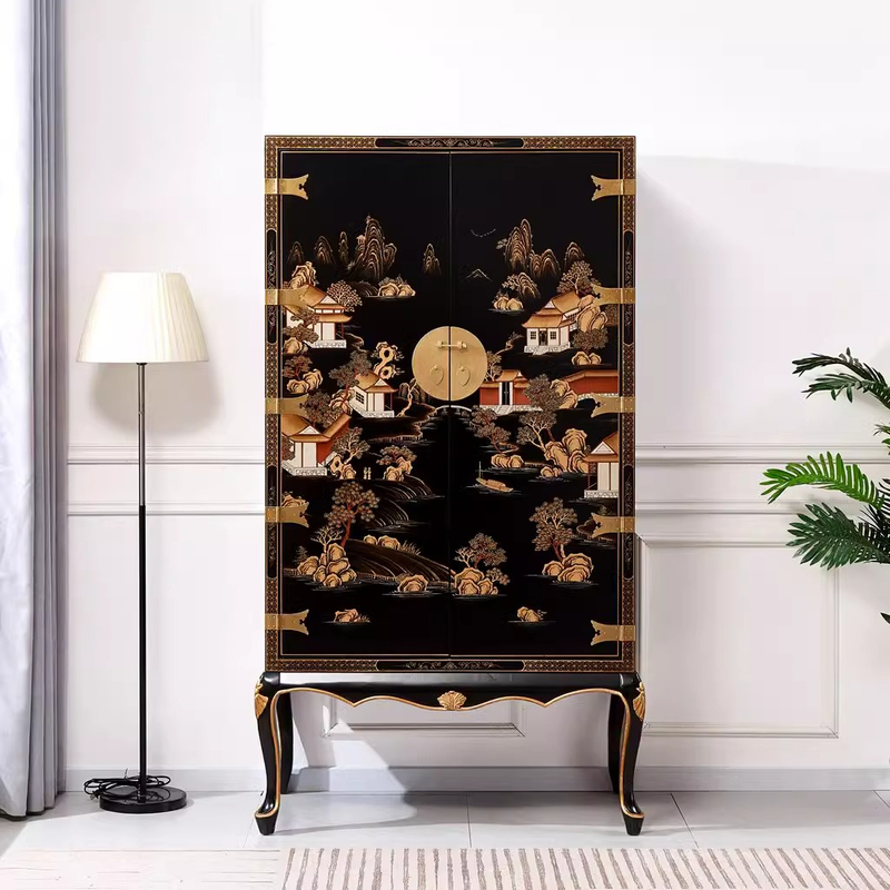 New Classical Chinese Hand-painted Wardrobe