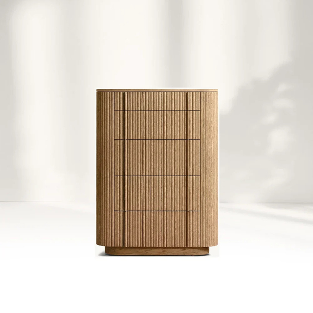 Modern Cabinet 5-Drawer Narrow Dresser