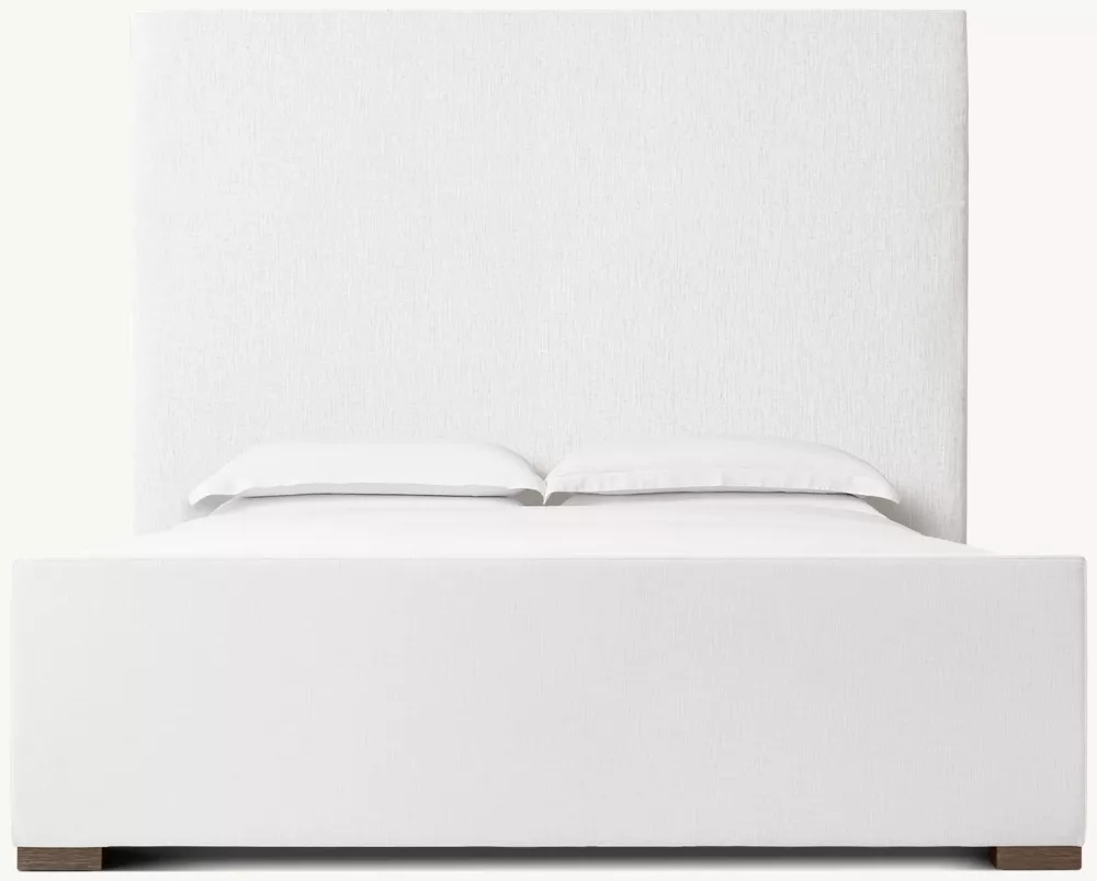 Fabric Panel Platform Bed With Footboard