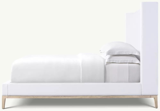  Fabric Shelter Platform Bed - Oak Base