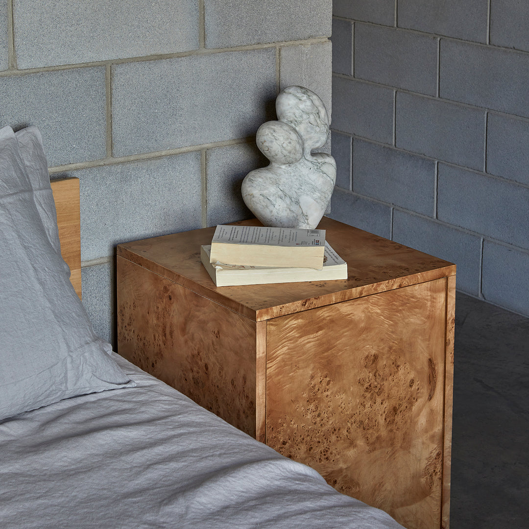 Natural Burl - Patterned Standing Cabinet