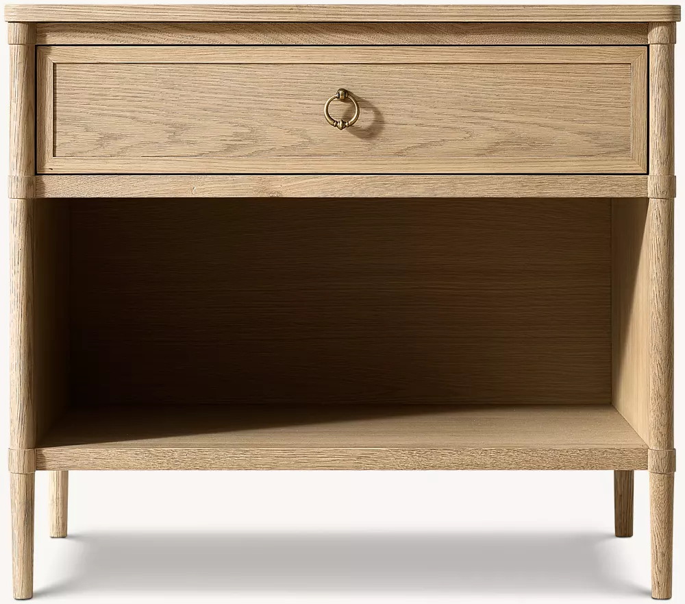 Single Drawer Open Shelf Bedside Table