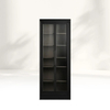 Modular Single Tall Reeded Glass Plinth Cabinet