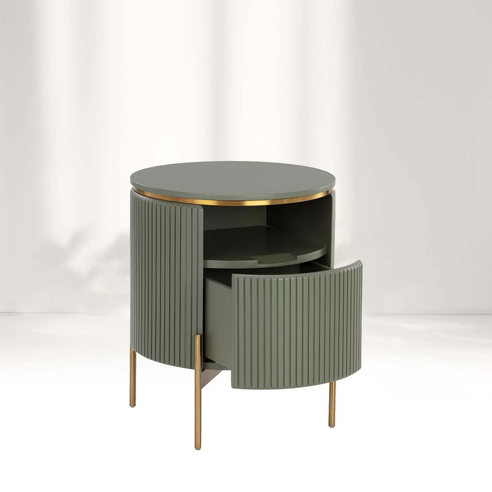  Vertical - striped Round Sideboard