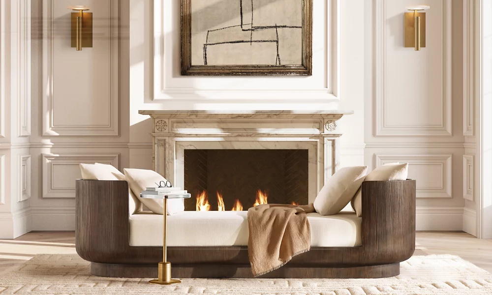 Fabric Double-Arm Daybed