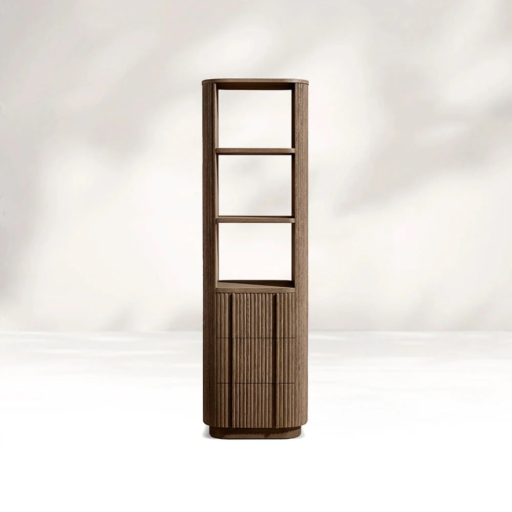 Natural Grain Light Wood single Storage Shelf