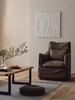 Linen single sofa