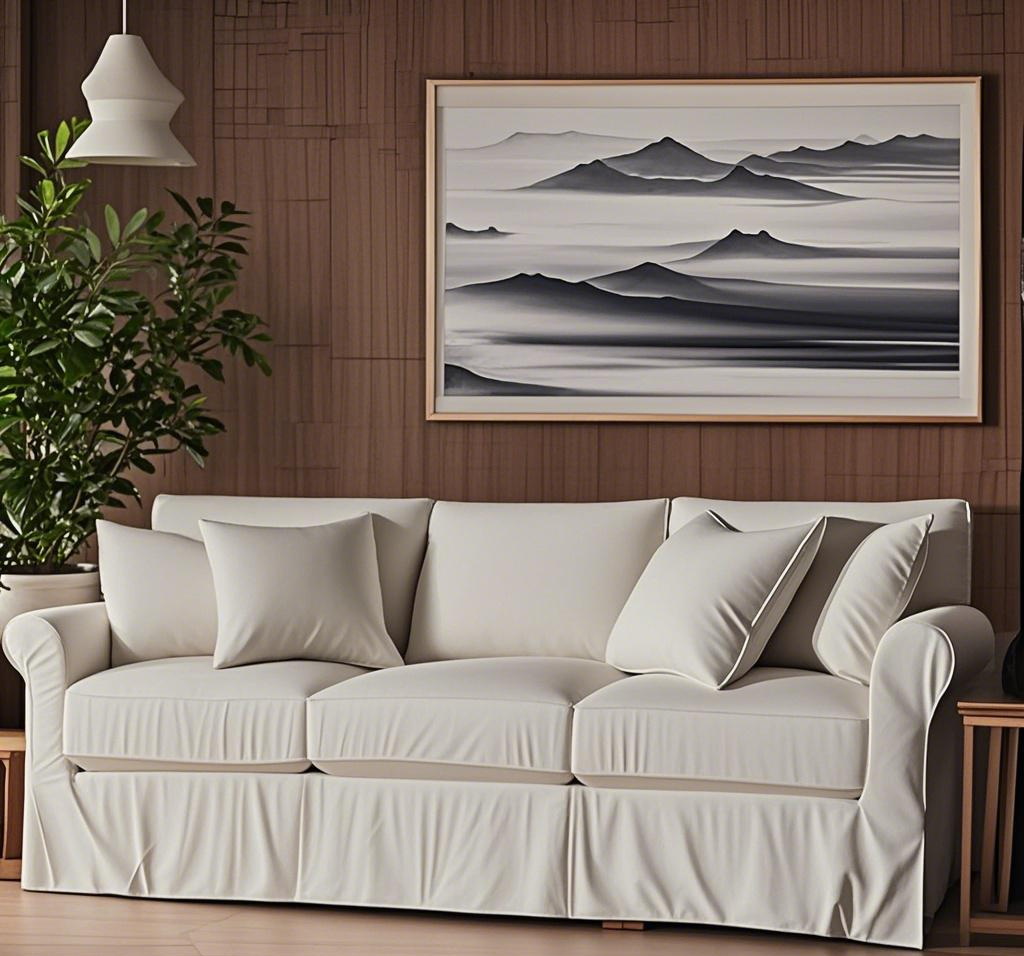 Linen washable fabric sofa